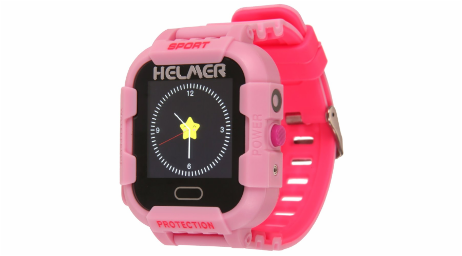 HELMER dětské hodinky LK 708 s GPS lokátorem/ dotykový display/ IP67/ micro SIM/ kompatibilní s Android a iOS/ růžové