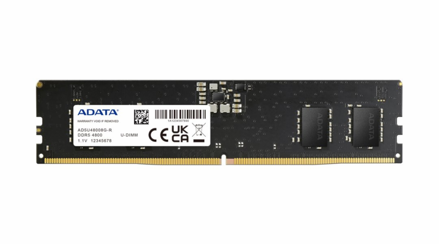 ADATA Premier 8GB DDR5 4800MHz / DIMM / CL40 / 1,1V / Černá