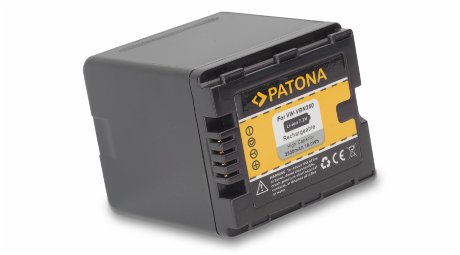Patona PT1105 2500mAh PATONA baterie pro digitální kameru Panasonic VBN260 2500mAh
