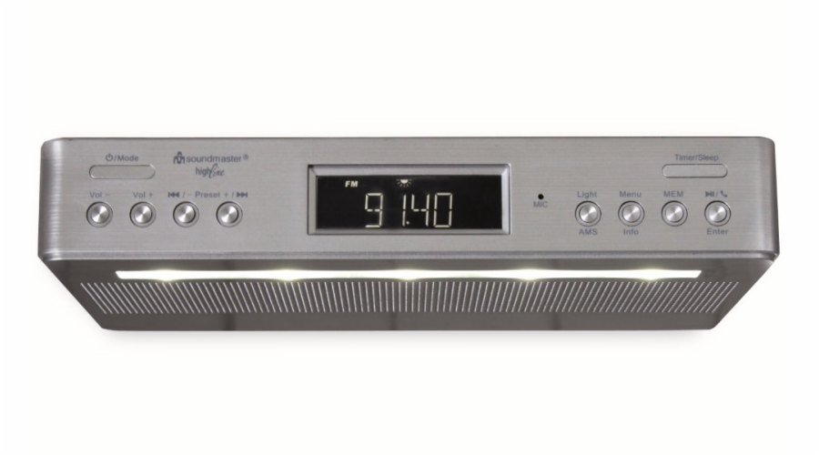 Soundmaster UR2045SI kuchyňské rádio s DAB+ / RDS / BT/ Duální alarm/ časovač / stříbrný