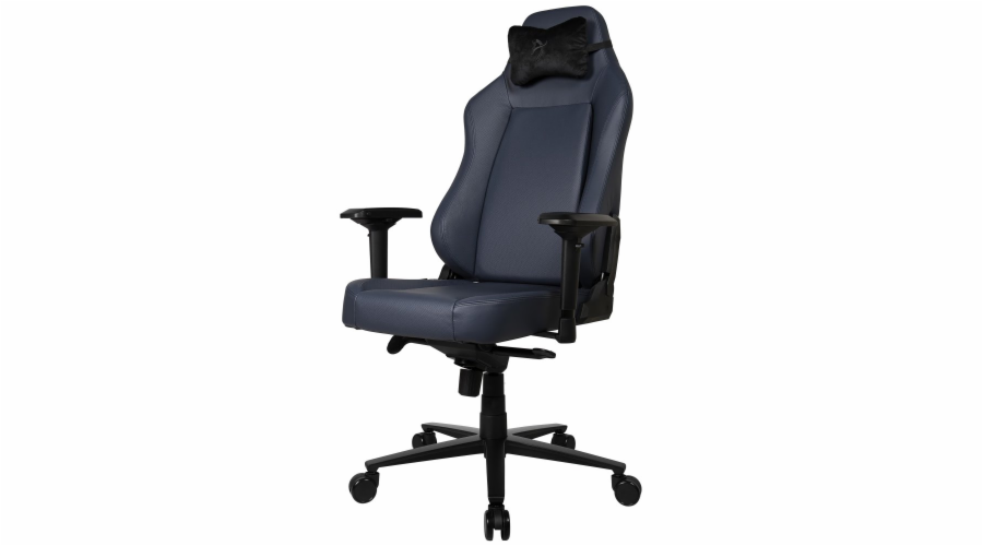 AROZZI herní židle PRIMO Full Premium Leather Ocean/ 100% přírodní italská kůže/ tmavě šedomodrá