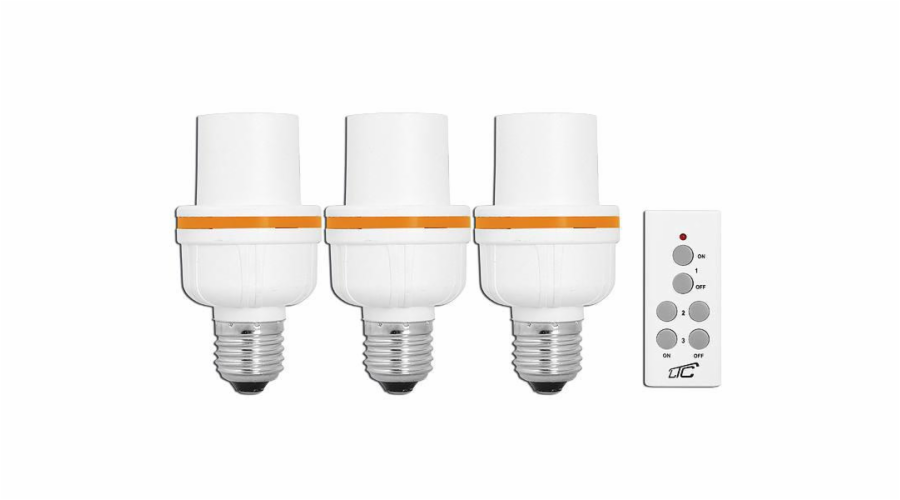 Dálkově ovládaná patice žárovky LTC LXU203 3+1