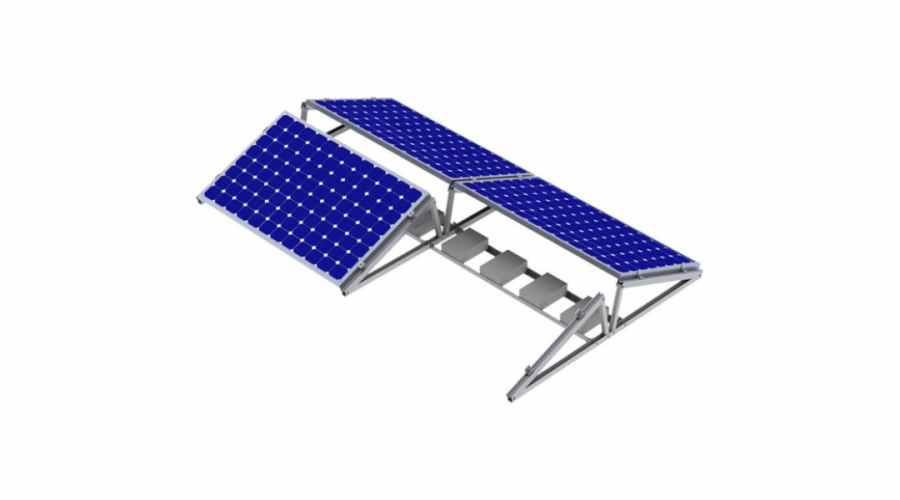 Solarmi kompletní držák SC pro uchycení 8ks sol. panelů na plochou střechu, typ východ-západ, 35mm, 1134mm SCOMP-8EW35-1134 Solarmi kompletní držák SC pro uchycení 8ks sol. panelů na plochou střechu,