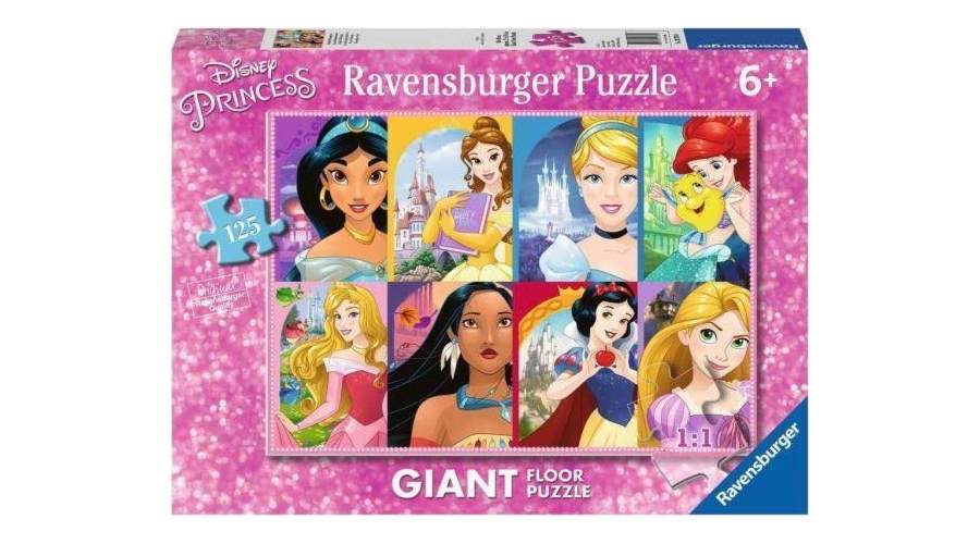 Puzzle 125el podlahová princezny. Disney Princess 097890 Ravensburger