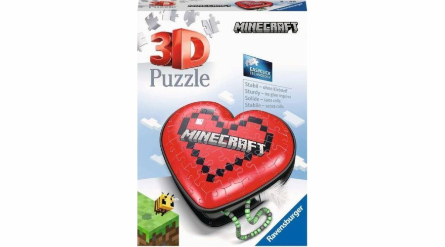 Puzzle 3D 54 elementy Minecraft Serce