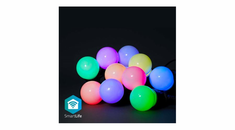 NEDIS Wi-Fi chytré dekorativní LED/ RGB/ 10 LED s/ Android & iOS/ Nedis® SmartLife/ 9 m