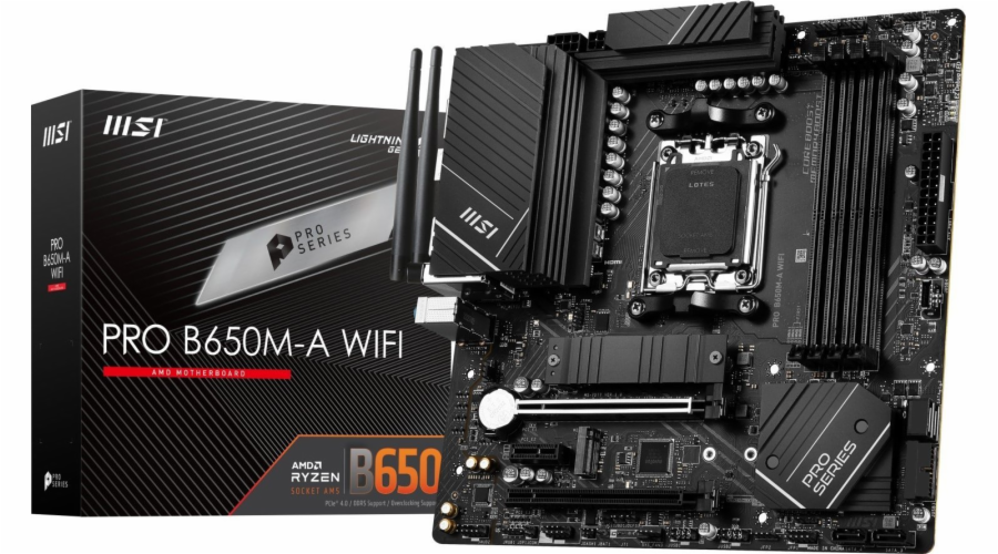 MSI MB Sc AM5 PRO B650M-A WIFI, AMD B650, 4xDDR5, 1xDP, 1xHDMI, WI-FI, mATX