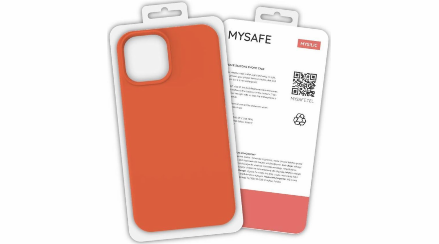 Mysafe Mysafe Silicone Case iPhone 12 Mini Orange Box