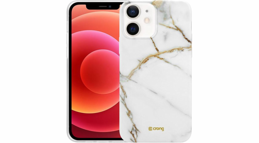Případ Crong Crong Marble Case pro iPhone 12 Mini (bílá)