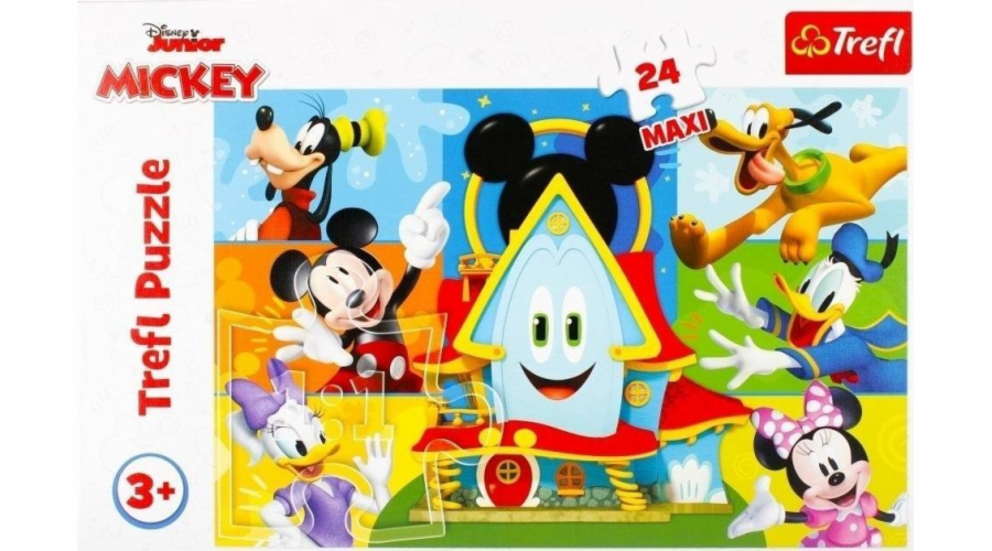 Puzzle 24 elementy Maxi Myszka Miki i i przyjaciele