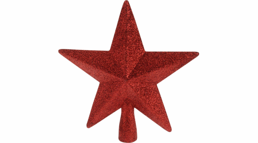 Špička vánoční 19 cm hvězda červená