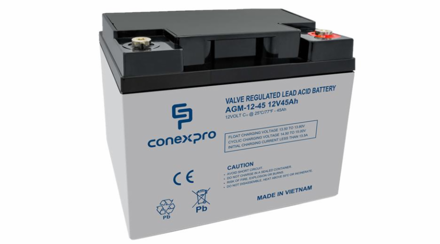 Baterie Conexpro AGM-12-45 VRLA AGM 12V/45Ah, T14