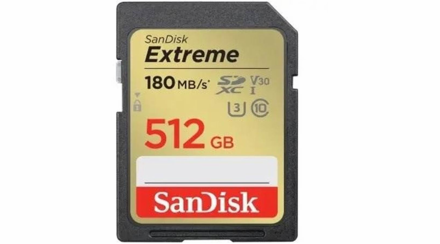 SanDisk SDXC karta 512GB Extreme (190 MB/s Class 10, UHS-I U3 V30)