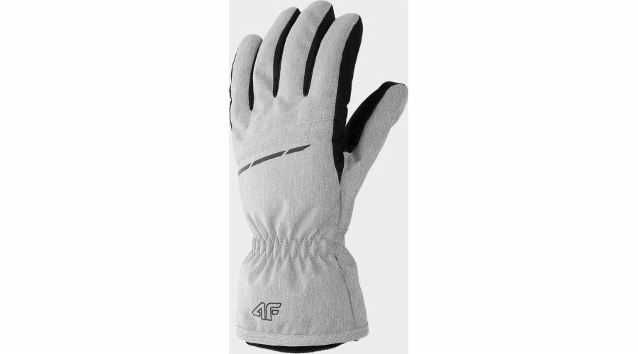 4F Dámské lyžařské rukavice H4Z22-RED002 Cool Light Grey Melans