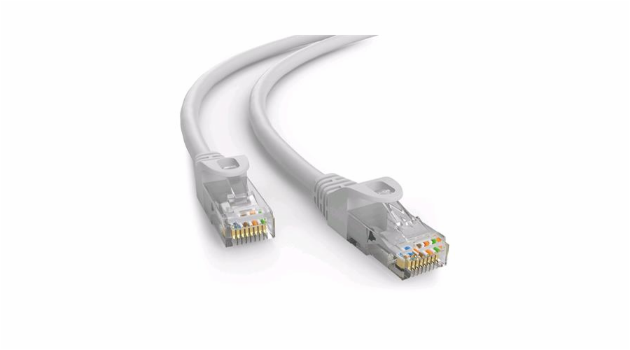 C-TECH kabel patchcord Cat6e, UTP, šedý, 1m