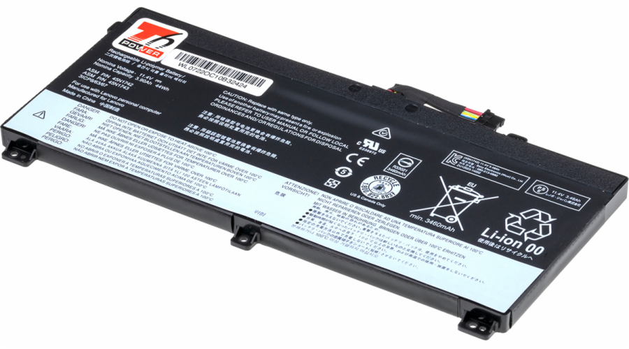 T6 Power NBIB0167 baterie - neoriginální Baterie T6 Power Lenovo ThinkPad T550, T560, W550s, P50s, internal, 3900mAh, 44Wh, 3cell, Li-pol