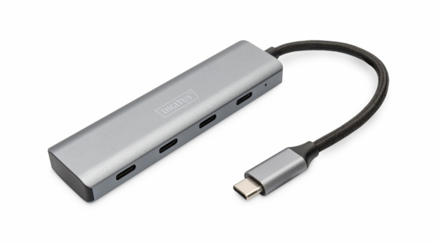 DIGITUS USB-C 4 Port HUB Alumin. Housing 4xUSB-C 3.1 Gen1,5Gbps