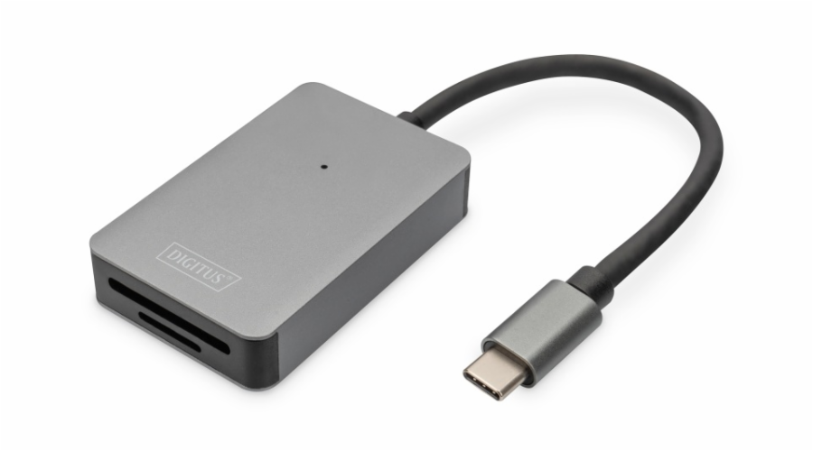 Digitus DA-70333 DIGITUS Čtečka karet USB-C, 2 porty UHS-II SD4.0, TF4.0, 300 Mb/s
