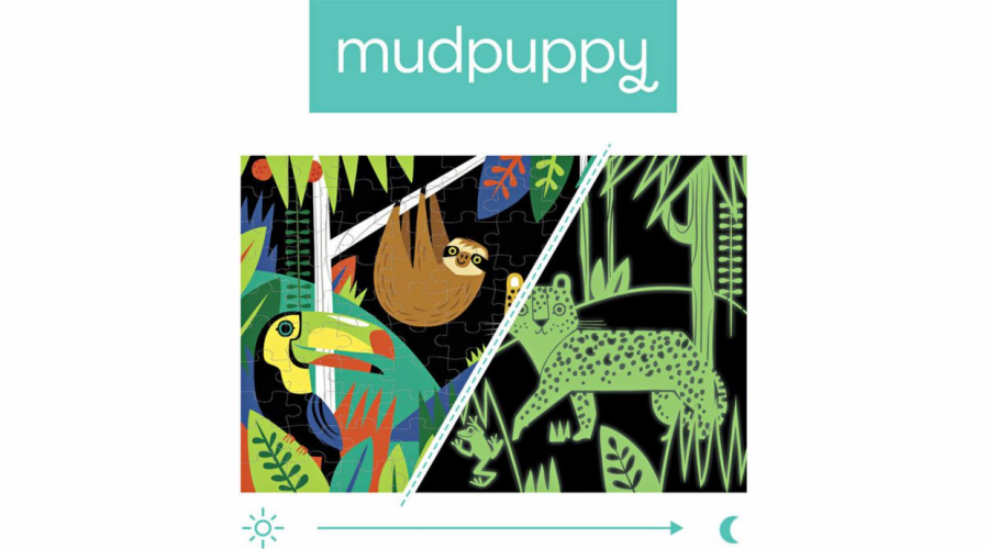 Mudpuppy puzzle zářící v tmavém tropickém lese 100 prvků 5+