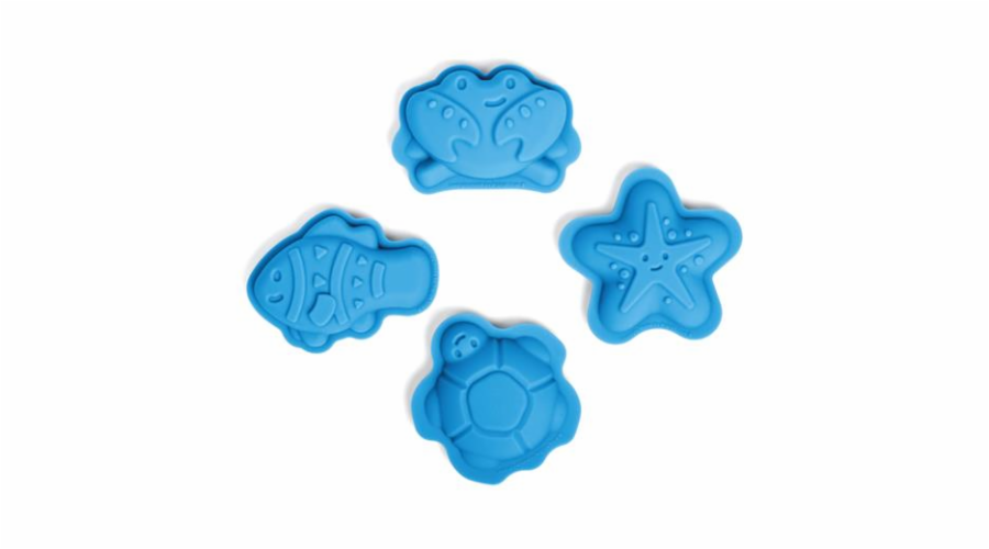 Hračka Bigjigs Toys silikonové formičky modré Ocean
