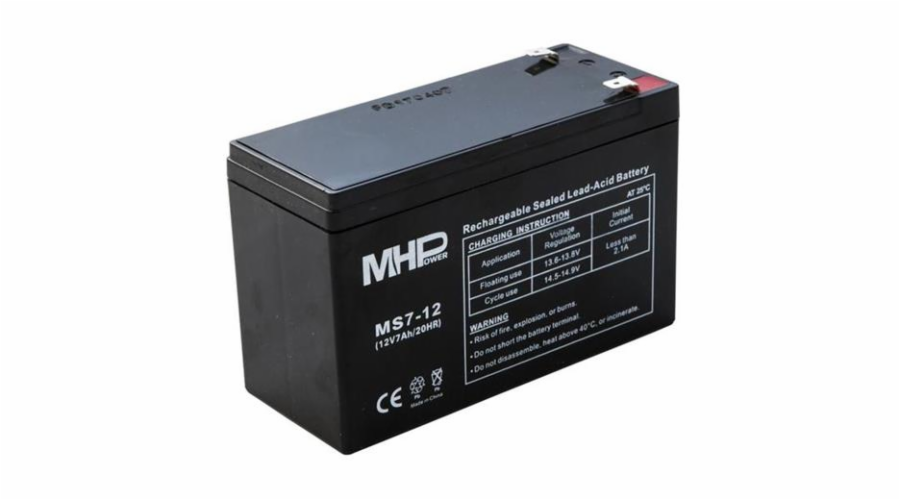 Baterie MHPower MS7-12 VRLA AGM 12V/7Ah, náhrada za RBC2