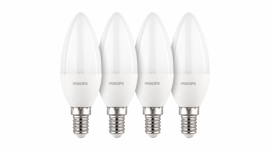 Philips LED Lamp E14 4-pack candle 40W 2700K