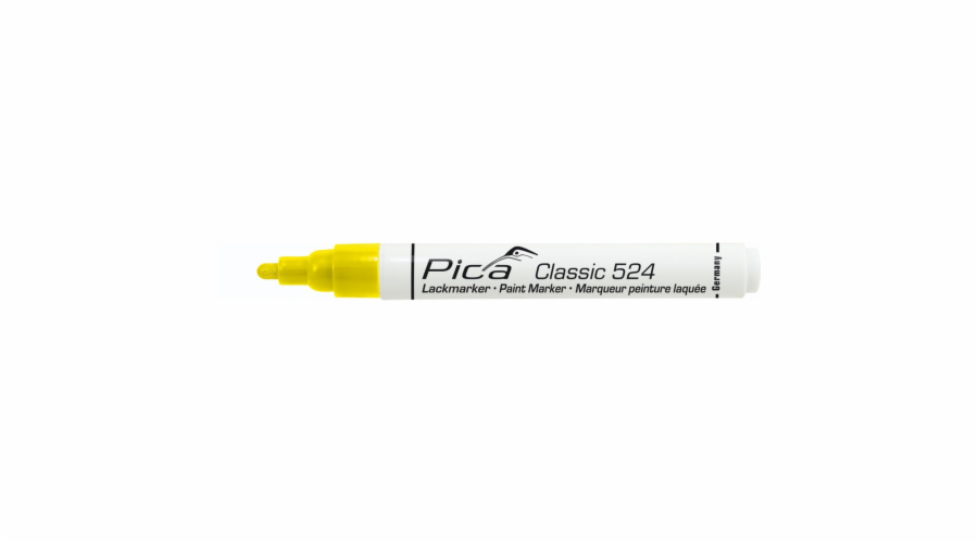 Pica Classic Industrial Paint Marker, 2-4mm bullet tip, yellow