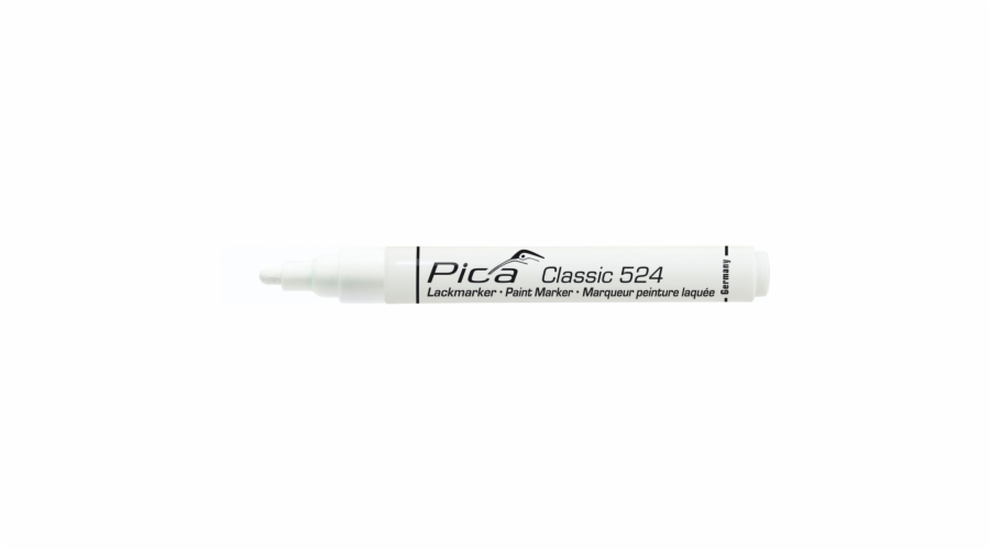 Pica Classic Industrial Paint Marker, 2-4mm bullet tip, white