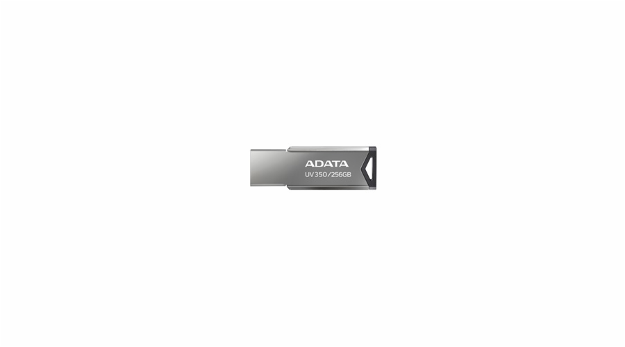 ADATA Flash Disk 256GB UV350, USB 3.2 Dash Drive, tmavě stříbrná textura kov