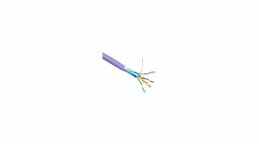 FTP kabel PlanetElite, Cat5E, drát, LS0H, Dca, fialový, 305m