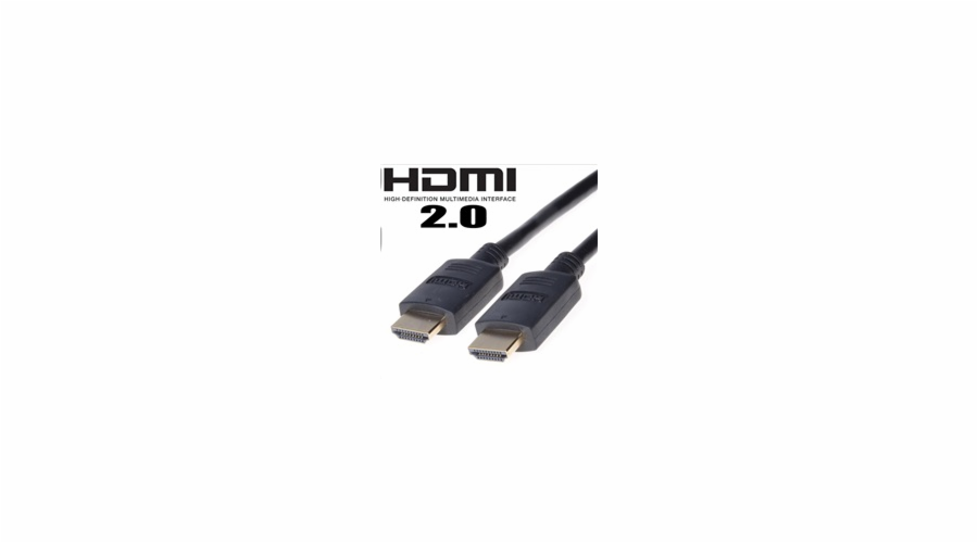 PREMIUMCORD Kabel HDMI 2.0 High Speed + Ethernet, zlacené konektory, 15m
