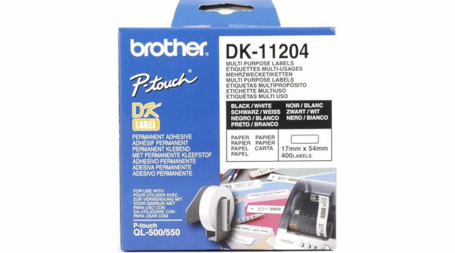 Brother páska DK-11204 (černá na bílé)