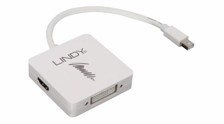 Lindy DisplayPort Mini - HDMI - DVI-I AV adaptér bílý (41039)