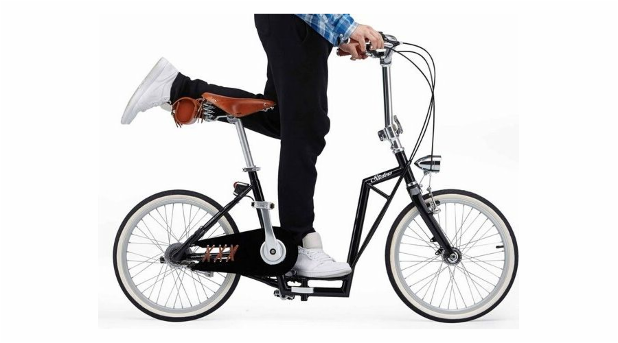 The-sliders Lite Black gustowny i komfortowy, składany rower, hulajnoga 2w1