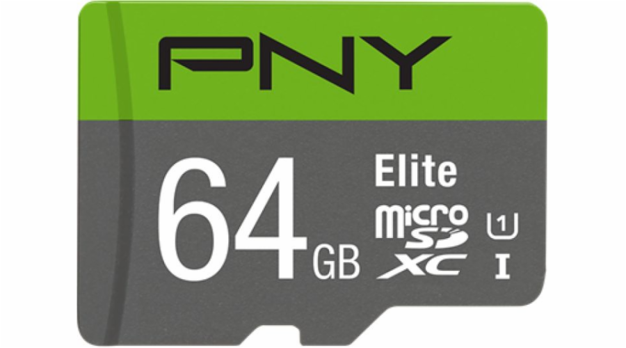 Karta PNY Elite MicroSDXC 64 GB Class 10 UHS-I/U1 A1 V10 (P-SDUX64U185GW-GE)