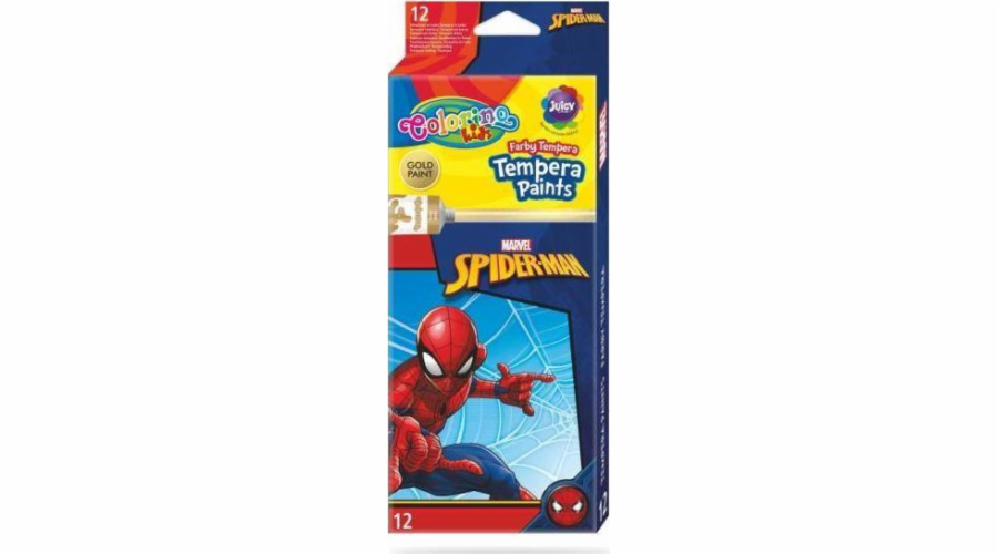 Patio Tempera barvy Colorino Kids 12 barev Spiderman 12 ml
