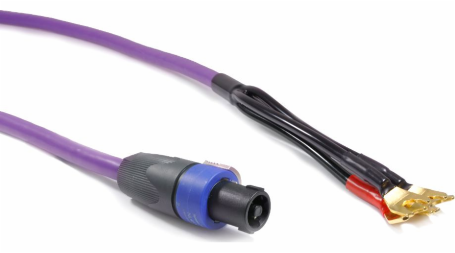 Melodika Cable Forks - Speakon 12m Purple