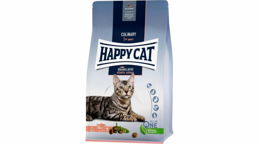 Happy Cat Happy Cat Kulinární atlantická lososa suché jídlo pro dospělé kočky Atlantik losos 10 kg