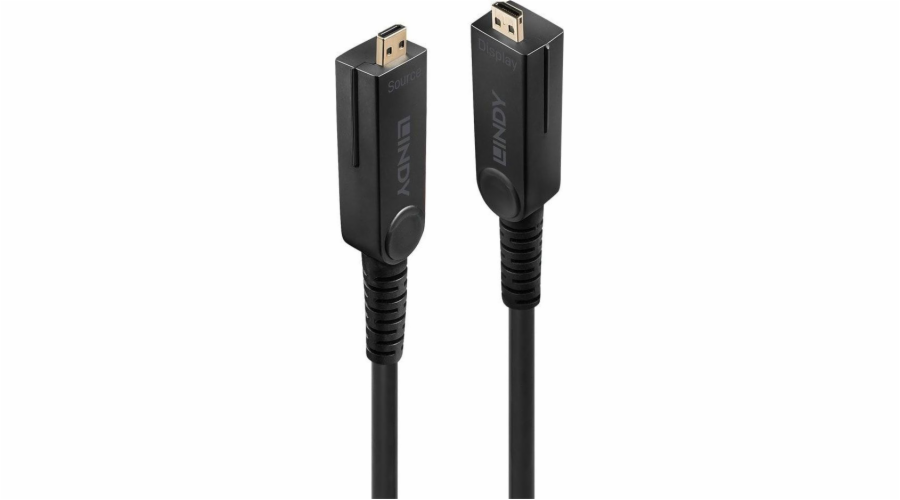 Kabel Lindy Lindy 38321 Hybridní HDMI 2.0 18G Optický optický optický kabel s vyměnitelným/odpojeným zástrčkou HDMI a DVI - 20m