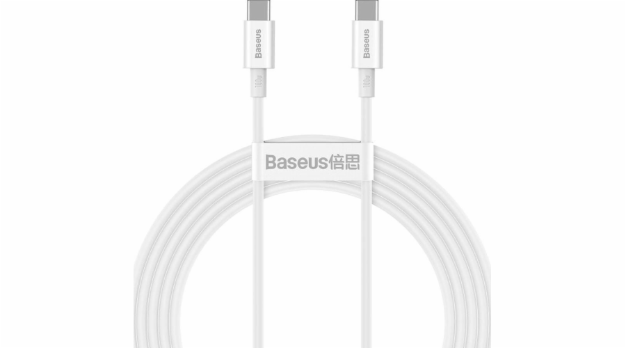 USB Sonoff Cable USB-C pro USB-C Baseus Superior Series, 100W, 2M (bílá)