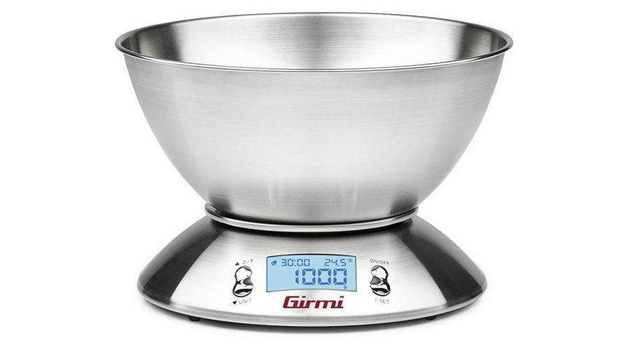 Kuchyňská váha Girmi, PS8500, displej 48x23 mm, časovač, odnímatelná nerezová miska, 2 x AAA