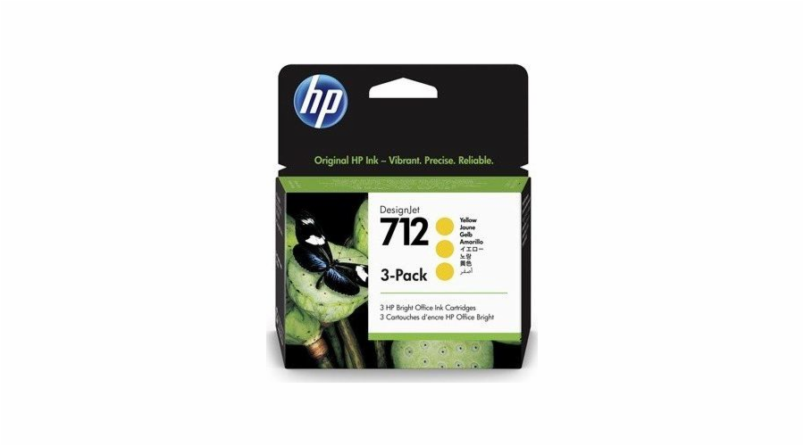 HP HP Ink 712 3-Pack 29-ml žlutého designového inkoustu