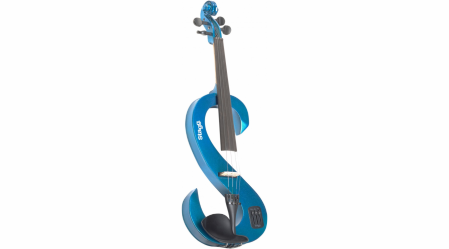 Stagg EVN 4/4 MBL, elektrické housle s pouzdrem a sluchátky, modrá metalíza