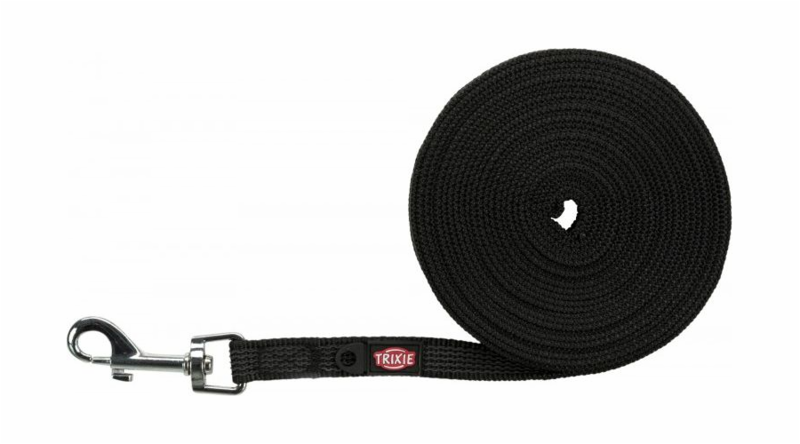 Trixie Training Lease, Pes, Black, Parciane páska, S -M: 5 m/15 mm, pogumovaný