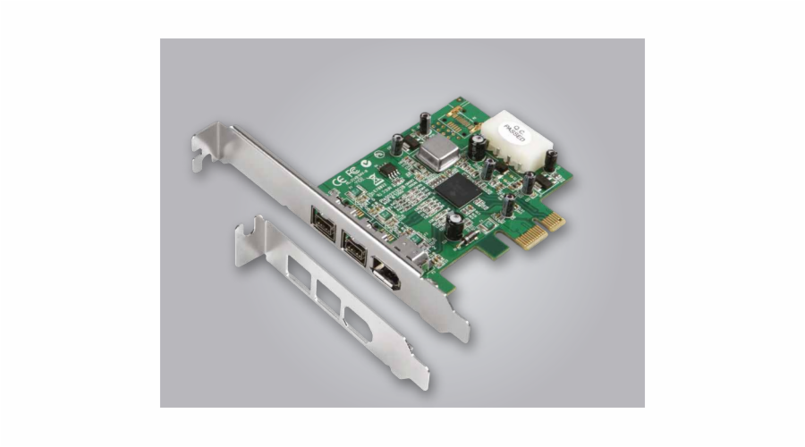 Řadič DAWIControl PCIE X1 - 2x Firewire 800 + 1x Firewire 400 (DC -FW800)