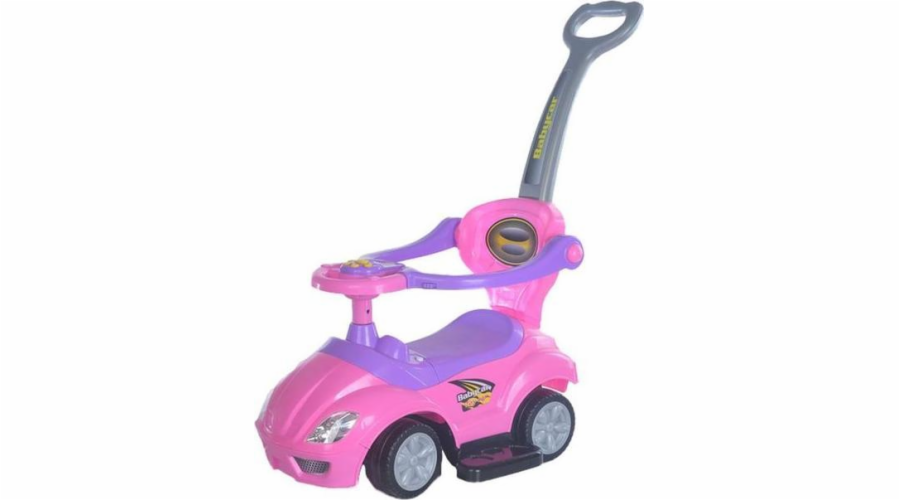 Dětské odrážedlo s vodící tyčí 3v1 Baby Mix Mega Car růžové