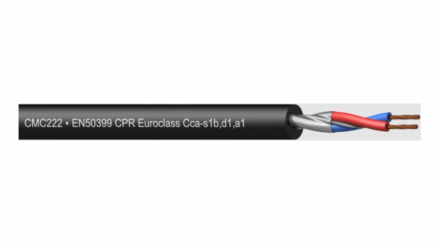 Kabelový prokab prokab CMC222 -CCA/1 Vyvážený mikrofonní kabel - Flex 2 x 0,34 mm2 - 22 AWG - EN50399 CPR EUR