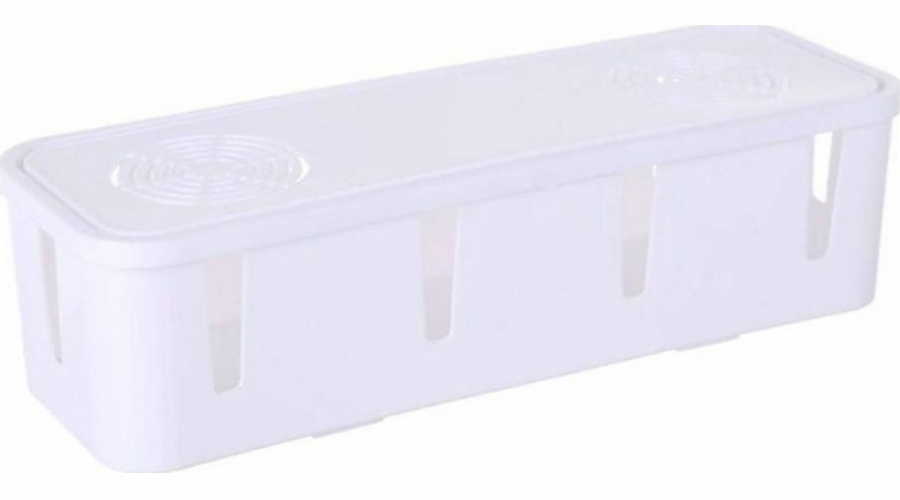 Plastová krabička pro kabely s otvory (bílá) univerzální