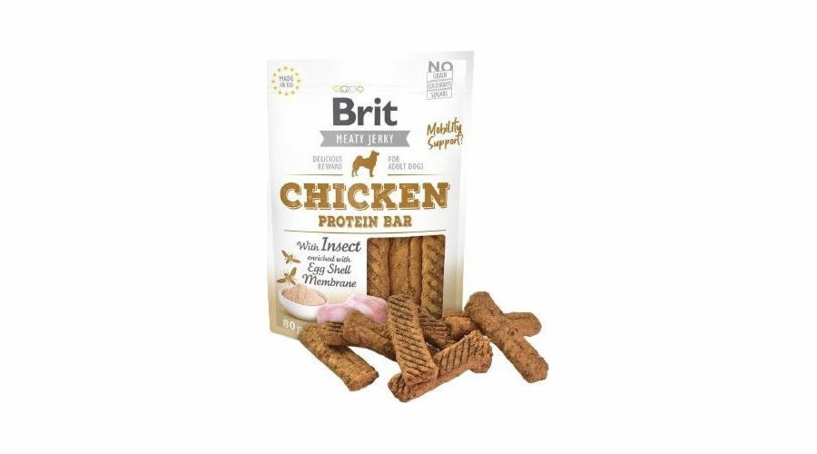 Brit Jerky Chicken Protein Bar with instect - Chicken - dog snack - 80 g