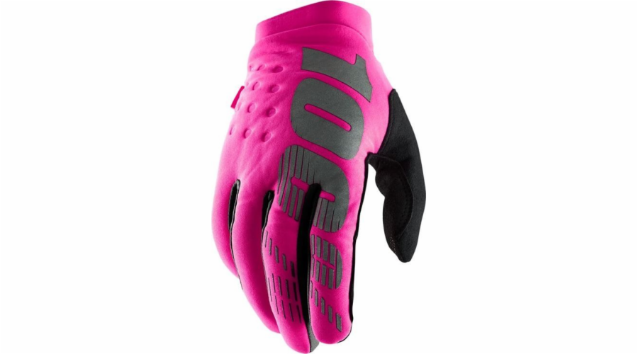 100% rukavice 100% Brszner Dámské rukavice Neon Pink Black M (délka rukou 174-181 mm) (nové)